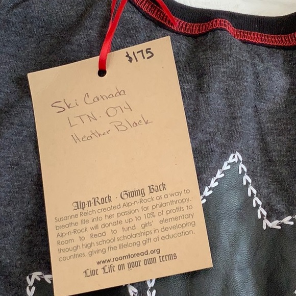 Alp-n-Rock SKI CANADA long sleeve Tee -Heather Black - Picture 9 of 14